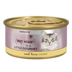 My Star Mousse Gourmet En Latas 24 X 85 G Para Gatos -Mascota Tienda 1 mystar littlegourmet mousse chicken 85g 9