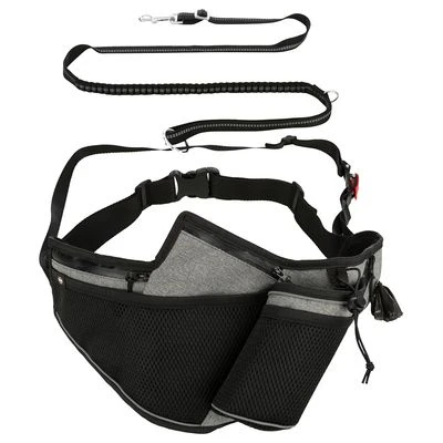 Correa De Jogging Con Cinturón Trixie Gris Y Negra Para Perros 10 Correa De Jogging Con Cinturón Trixie Gris Y Negra Para Perros - Imagen 10
