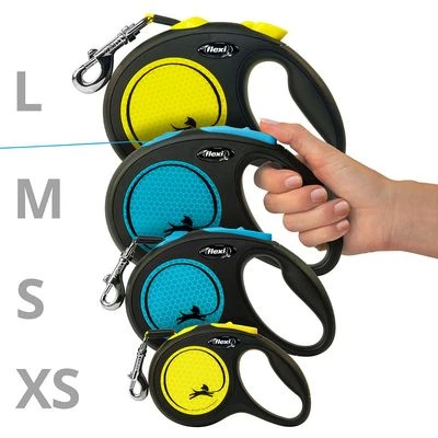 Correa Extensible Flexi New Neon Azul Con Cinta De 5 M - Imagen 7