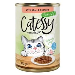 Catessy Bocaditos 12 X 400 G En Latas -Mascota Tienda 28347 pla catessy gravy veal 400g 0