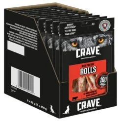 Crave Maxi High Protein Rolls Snacks Para Perros -Mascota Tienda 371398 mars crave maxi highprotein rolls rind hs 02 8