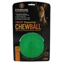 Starmark Pelota Portasnacks Para Perros -Mascota Tienda 388801 pla starmark treat dispensing chewball hs 01 9