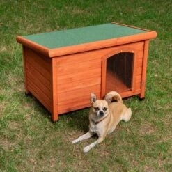 Caseta De Madera Woody Con Puerta Para Perros -Mascota Tienda 55517 woody flachdach outside fg 9073 9