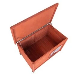 Caseta De Madera Woody Con Puerta Para Perros -Mascota Tienda 55518 woody flachdach fg 8288 9