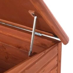 Caseta De Madera Woody Premium Con Puerta Para Perros -Mascota Tienda 70354 hundehuette flachdach fg 1120030 8