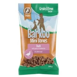 Barkoo Mini Bones Sin Cereales - Pack Ahorro -Mascota Tienda barkoo minibones gf 200g duck 1000x1000 4