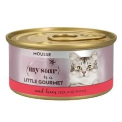 My Star Mousse Gourmet En Latas 24 X 85 G Para Gatos -Mascota Tienda mystar littlegourmet mousse beef 85g 9