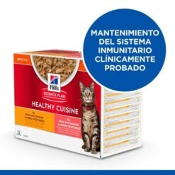 Hill's Science Plan Hill's Adult Healthy Cuisine Con Pollo Y Salmón Para Gatos -Mascota Tienda sp adult cat pouch chicken salmon bk28510m bk28658m multipack powerclaim 5