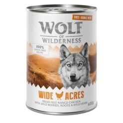 Wolf Of Wilderness Free Range 6 X 400 G / 800 G - Pack De Prueba -Mascota Tienda wow freerange wideacres 400g 1000x1000 3